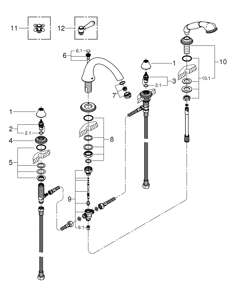 Geneva 4hole bath/shower combination GROHE