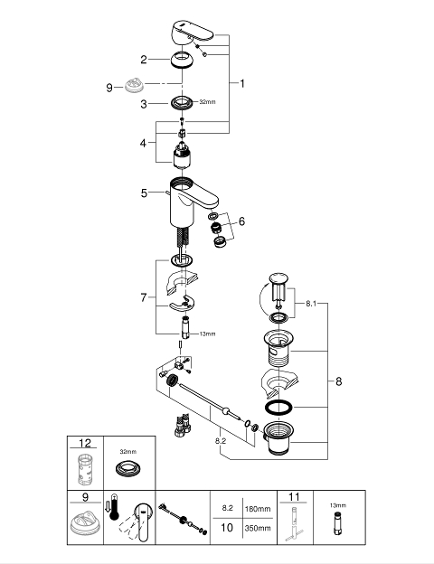 Get Basin mixer 1/2″ S-Size | GROHE