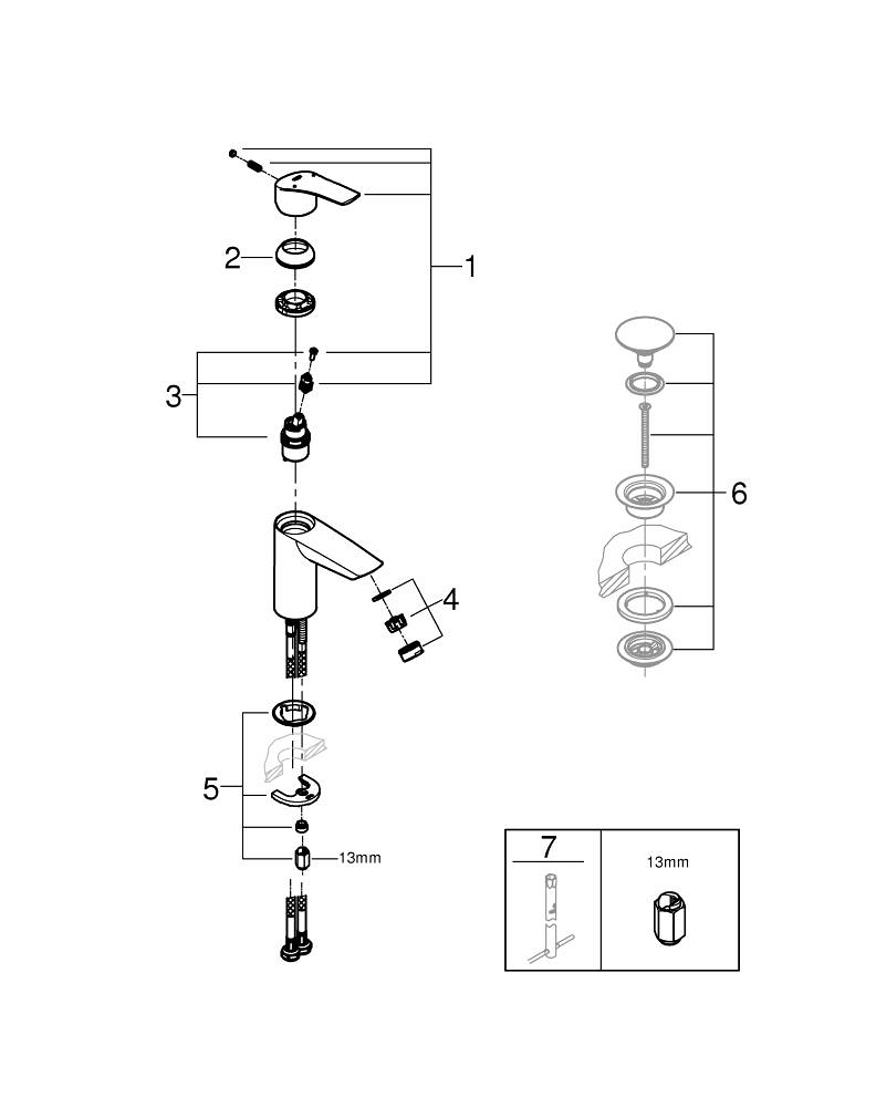 Eurosmart Basin mixer 1/2″ S-Size | GROHE