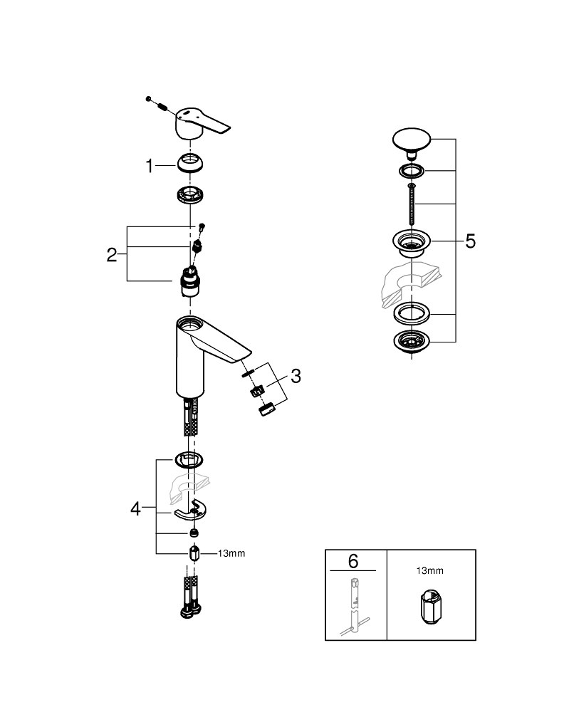Start Basin mixer 1/2″ M-Size | GROHE