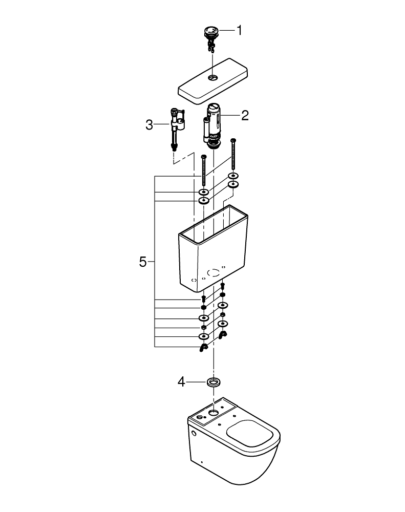 Euro Ceramic Exposed flushing cistern | GROHE