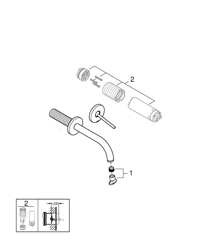 Atrio Two-hole basin mixer joystick | GROHE