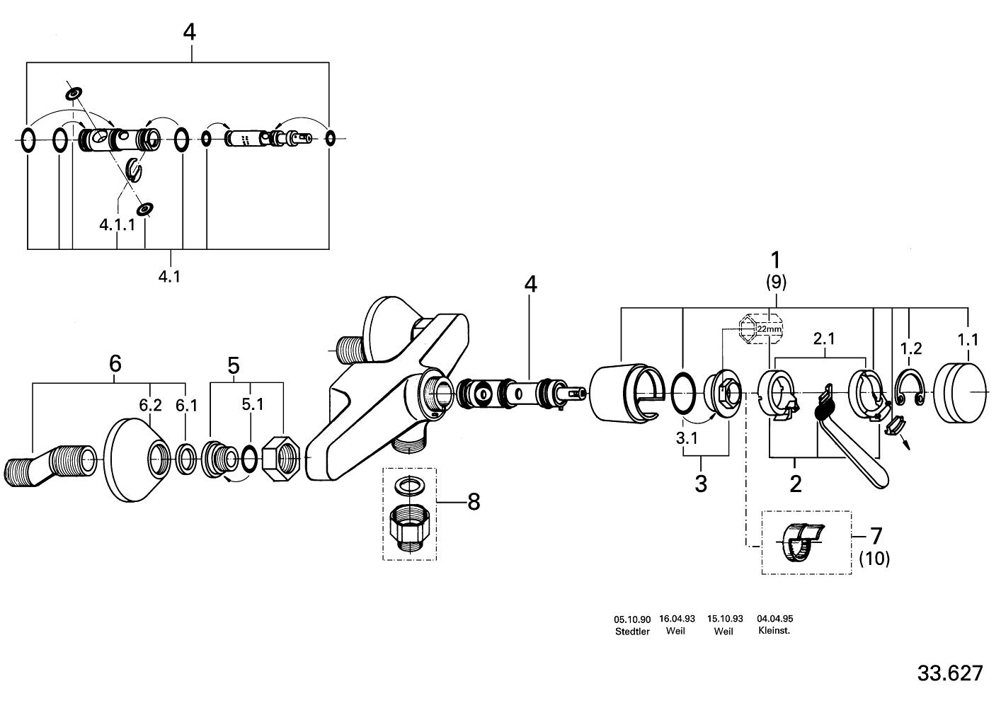Euromix Singlelever shower mixer GROHE