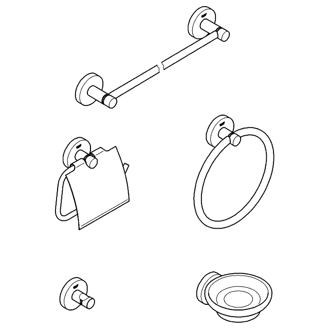 Essentials BadSet 5 in 1 Bad Accessoires Sets Bad Accessoires