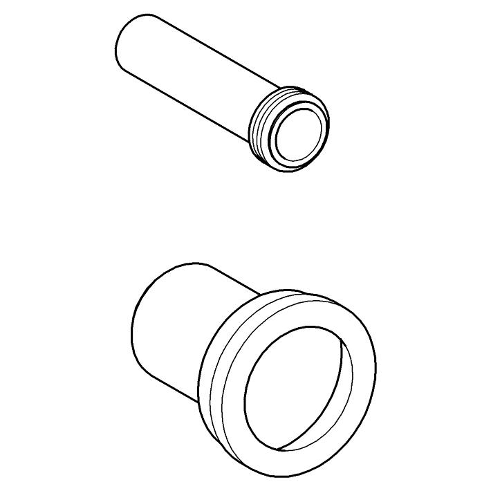 No Collection - GROHE Klozet giriş ve çıkış bağlantı seti ölçü ve teknik çizim