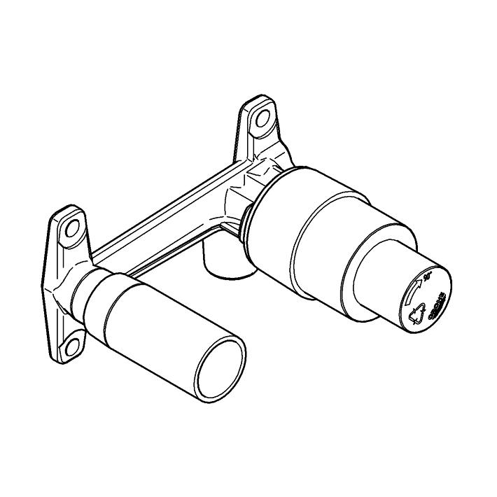 Concealed body for OHM Einhand Unterputz-Universal-Einbaukörper, 1/2