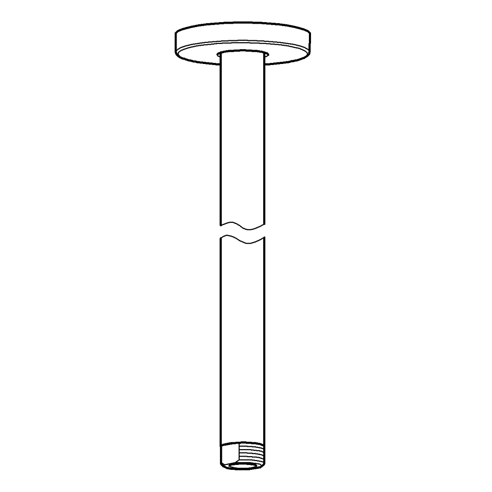 Rainshower Duş başlığı dirseği 292 mm teknik çizim