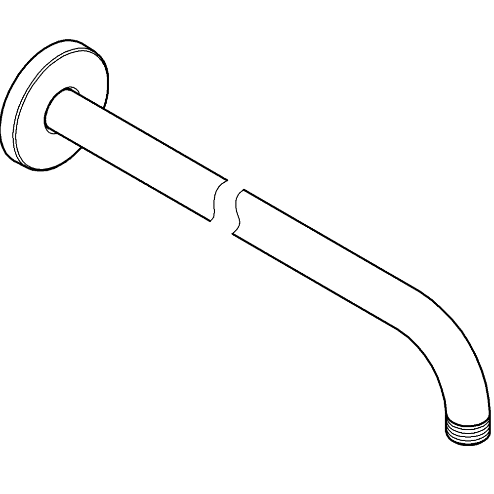 Rainshower Duş başlığı kolu 380 mm teknik çizim