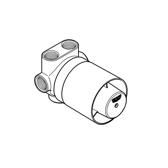 No Collection - GROHE 5 yollu yön değiştirici (3 çıkış kontrolü sağlar) ölçü ve teknik çizim