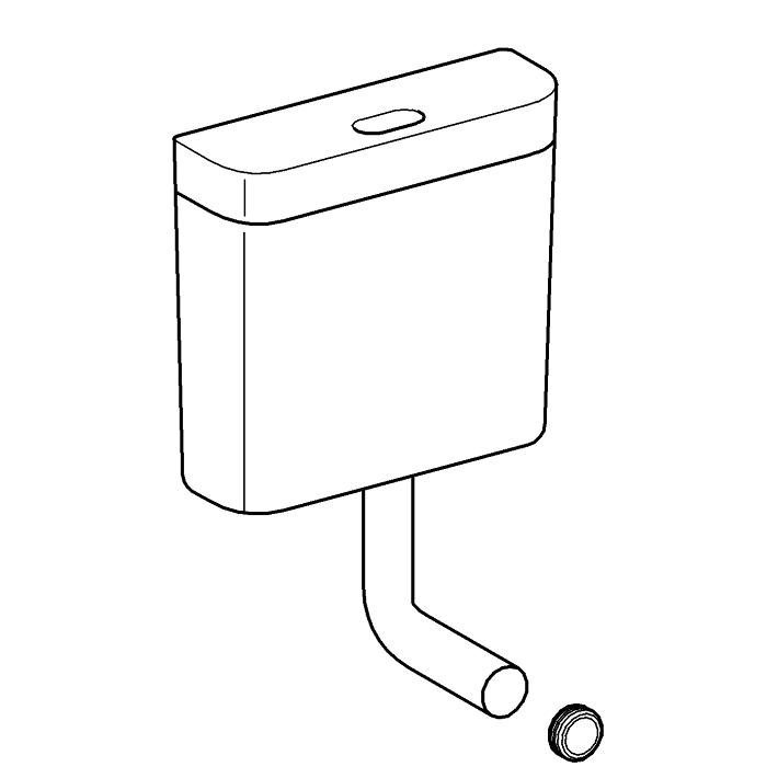 No Collection - GROHE Klozet için rezervuar ölçü ve teknik çizim