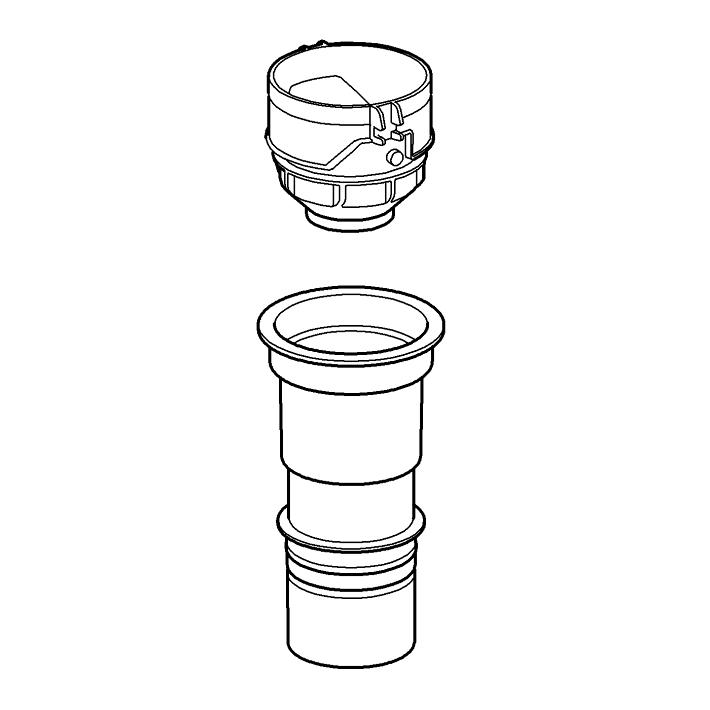 No Collection - GROHE GD2 için 4,5 l adaptör ölçü ve teknik çizim
