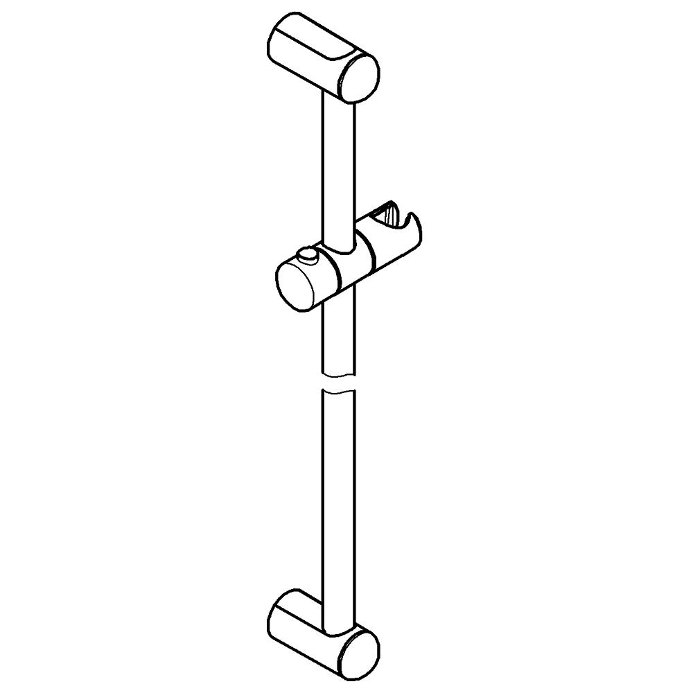 New Tempesta Brausestange 600 mm teknik çizim