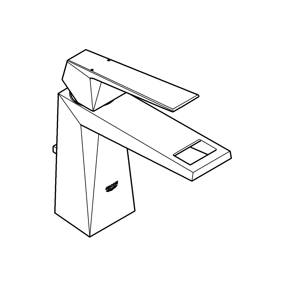 Allure Brilliant Einhand-Waschtischbatterie, 1/2" M-Size teknik çizim