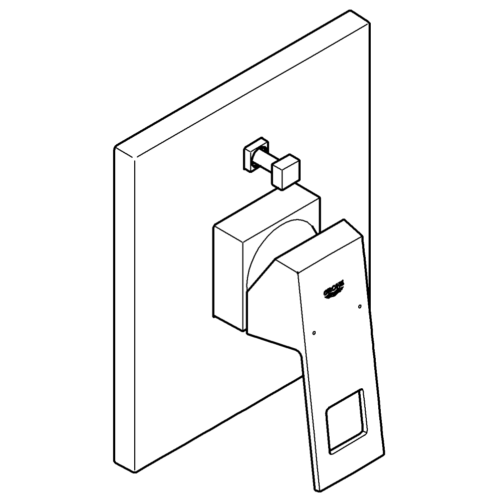 Eurocube Ankastre banyo/duş bataryası teknik çizim