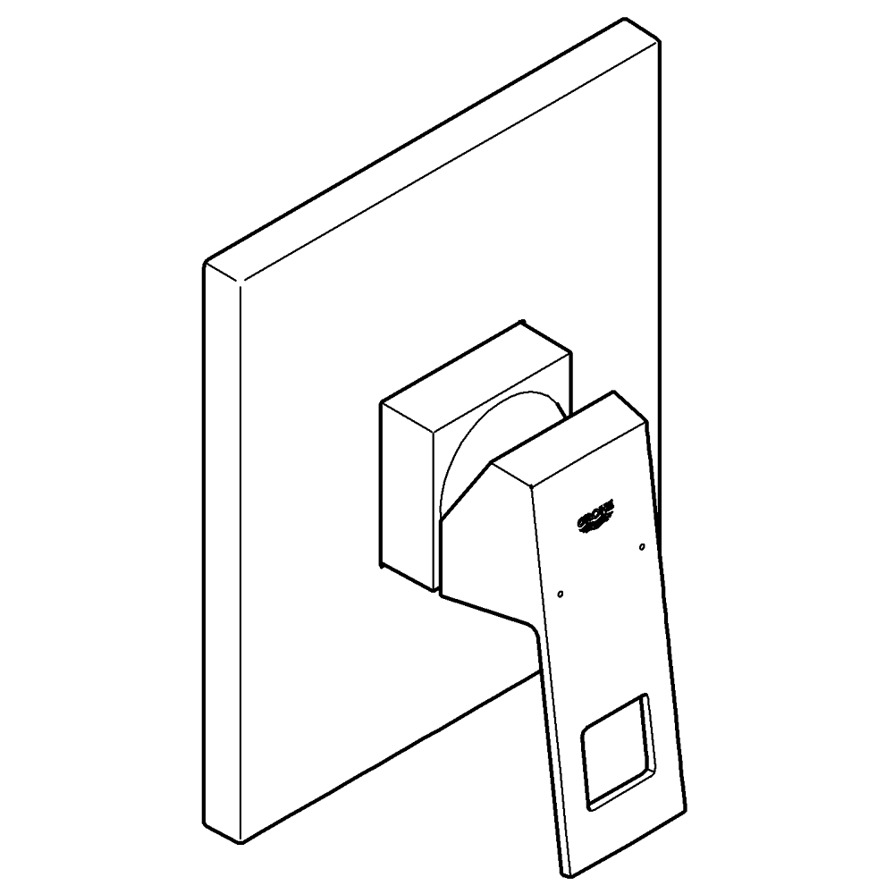 Eurocube Ankastre duş bataryası teknik çizim