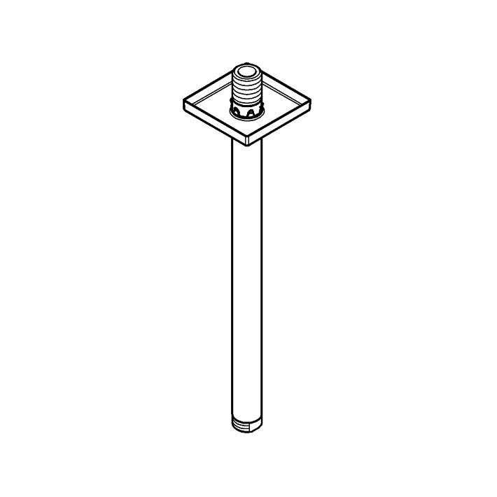 Rainshower Duş başlığı dirseği 292 mm ölçü ve teknik çizim