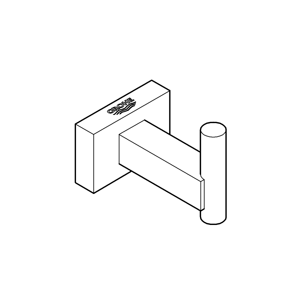 Essentials Cube Havlu/bornoz askılığı teknik çizim