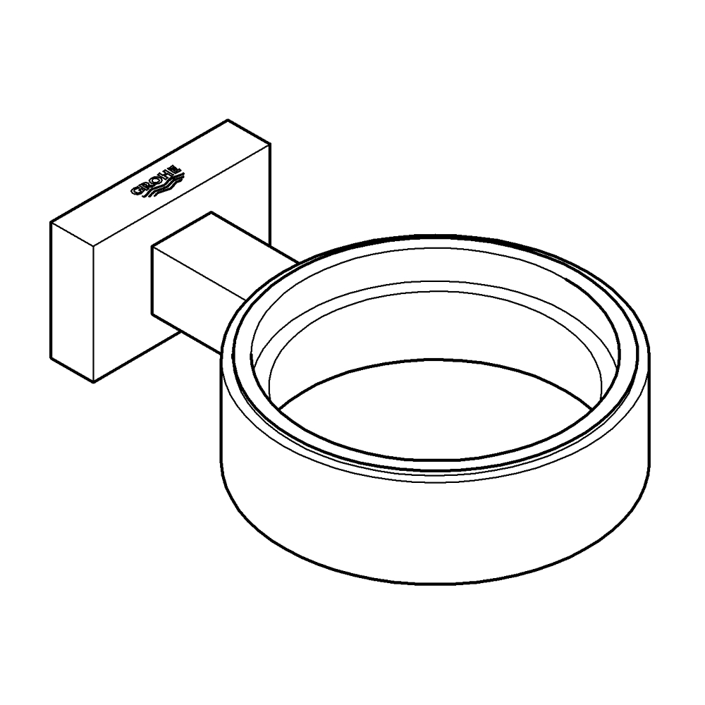 Essentials Cube Sabunluk tutacağı teknik çizim