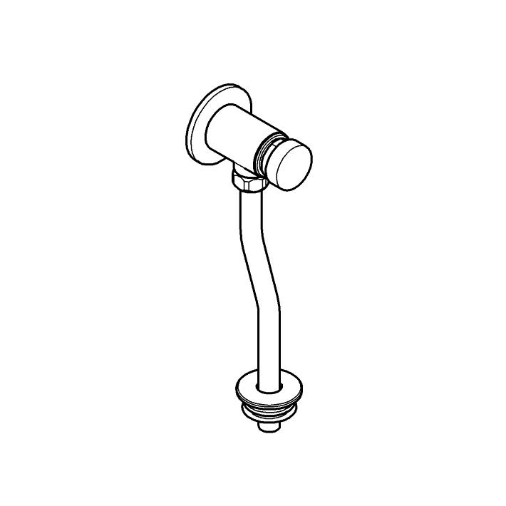 No Collection - GROHE Basmalı pisuar yıkama valfi ölçü ve teknik çizim