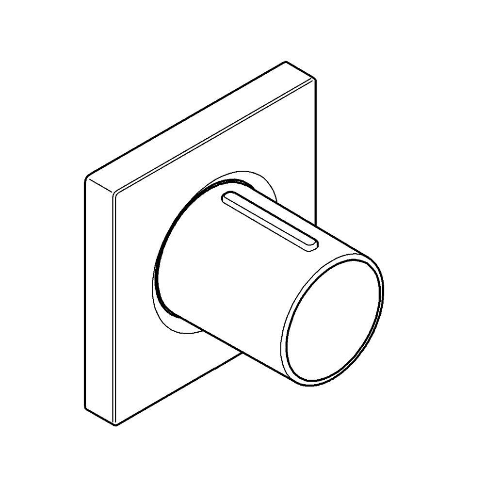Grohtherm F 1-fach Unterputzventil teknik çizim