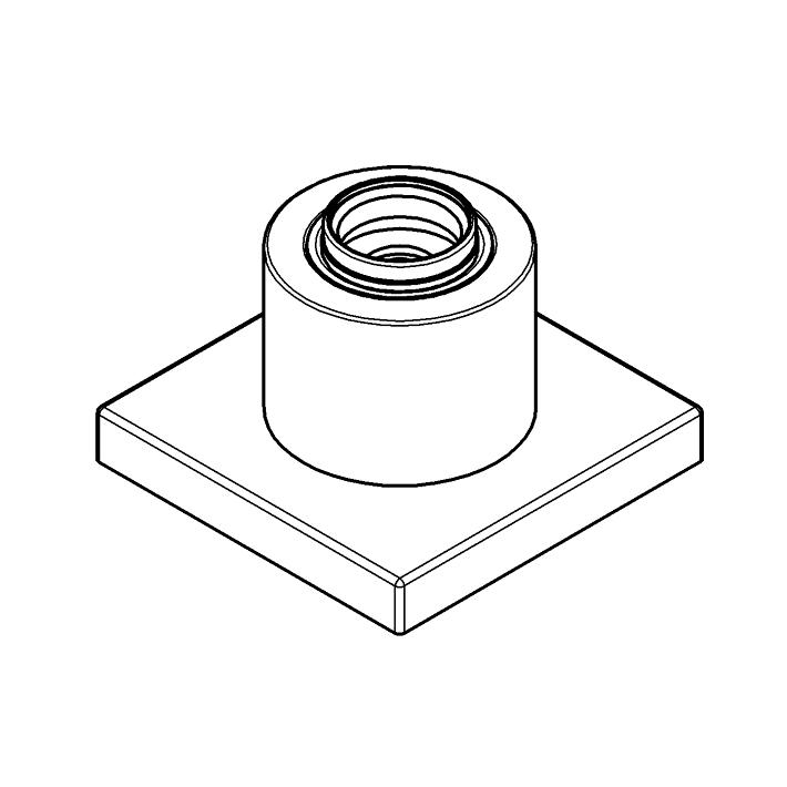 No Collection - GROHE El duşu için küvet üstü adaptör ölçü ve teknik çizim