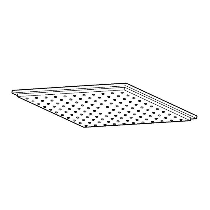 Rainshower Allure Deckenbrause 1 Strahlart ölçü ve teknik çizim