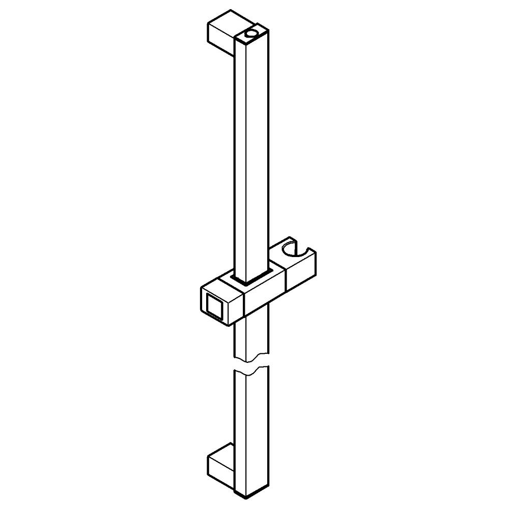 Euphoria Cube Duş sürgüsü, 900 mm teknik çizim