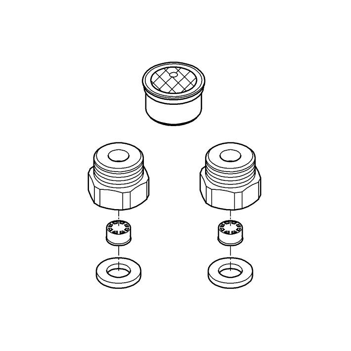 No Collection - GROHE Flow regulating set ölçü ve teknik çizim