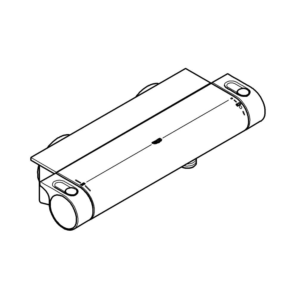 Grohtherm 2000 Termostatik duş bataryası teknik çizim