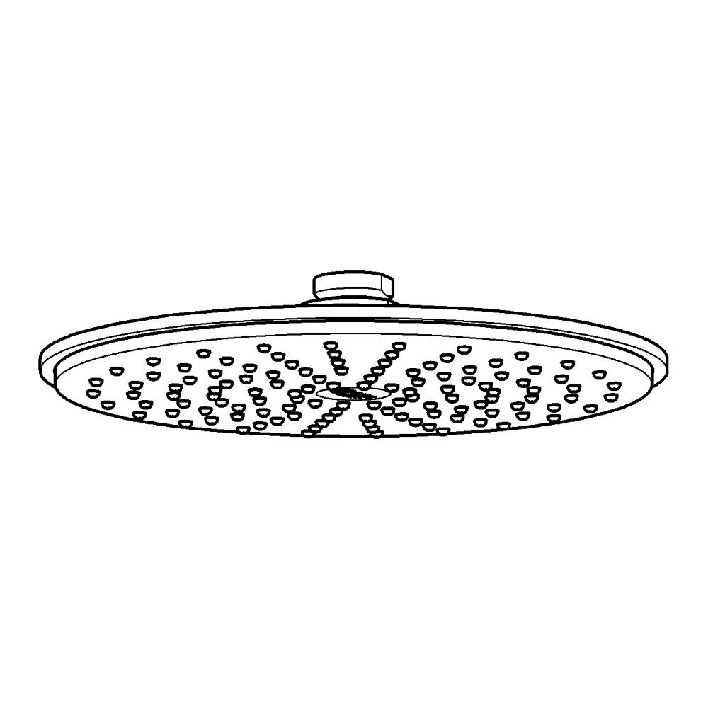 Head showers Tepe duşu 1 akışlı teknik çizim