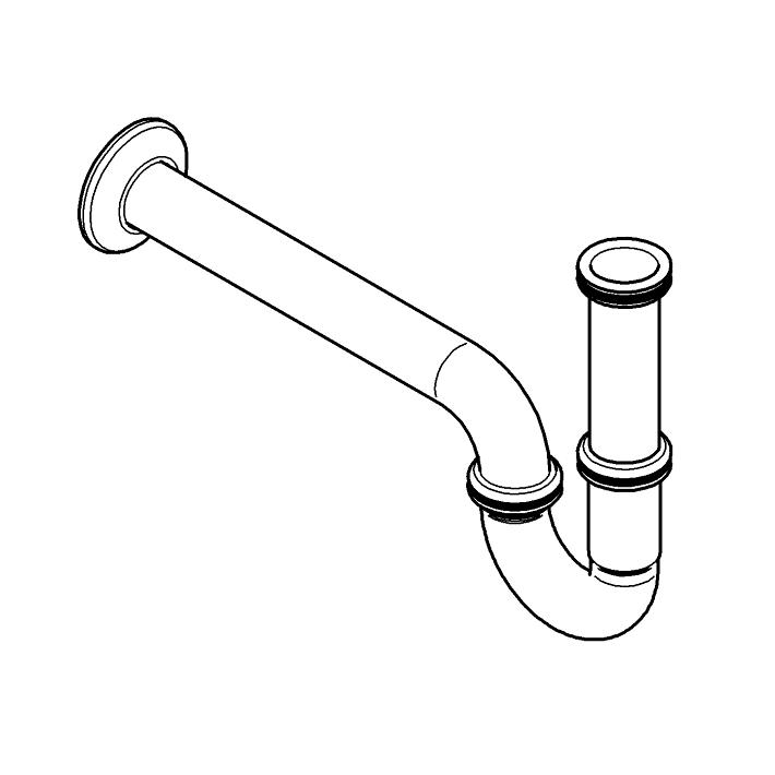 No Collection - GROHE Sifon ölçü ve teknik çizim
