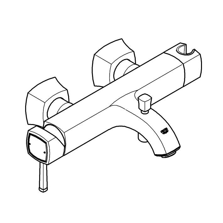 Grandera Einhand-Wannenbatterie, 1/2