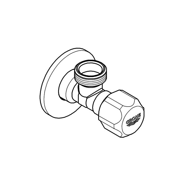 Angle Valves Univerzální rohový ventil DN 15 ölçü ve teknik çizim