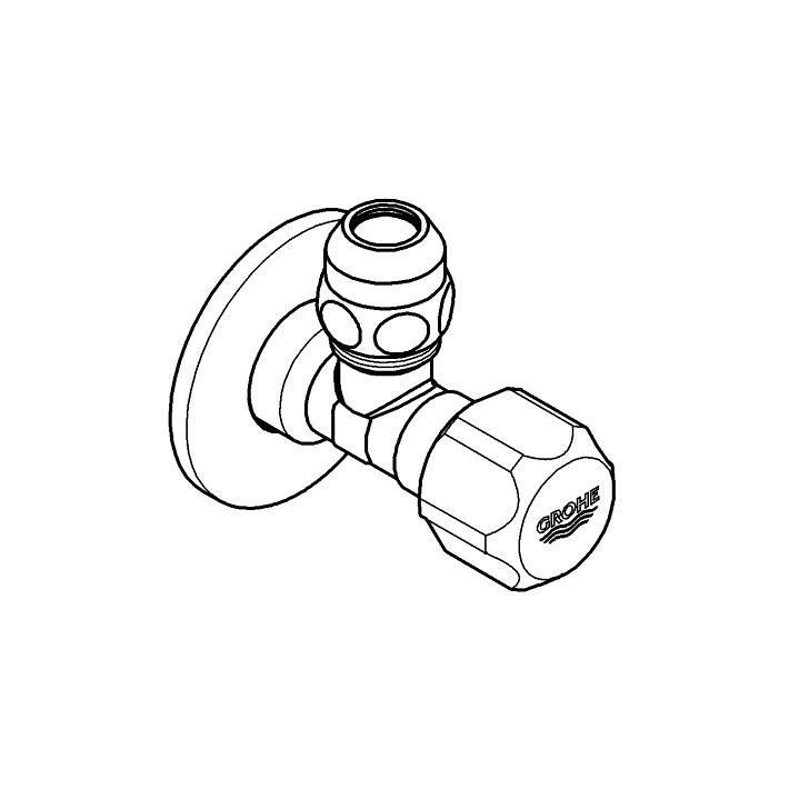 Angle Valves Univerzální rohový ventil DN 15 ölçü ve teknik çizim