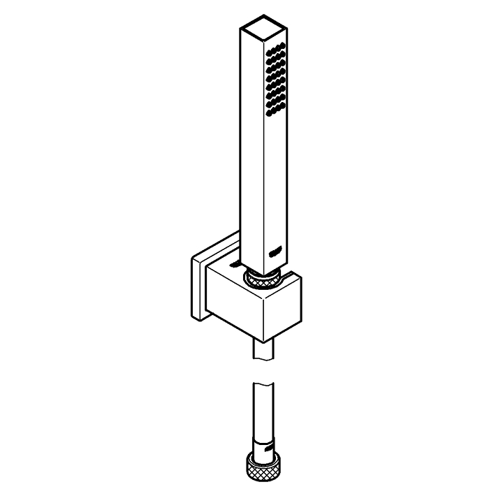 Euphoria Cube Stick Duş seti ölçü ve teknik çizim