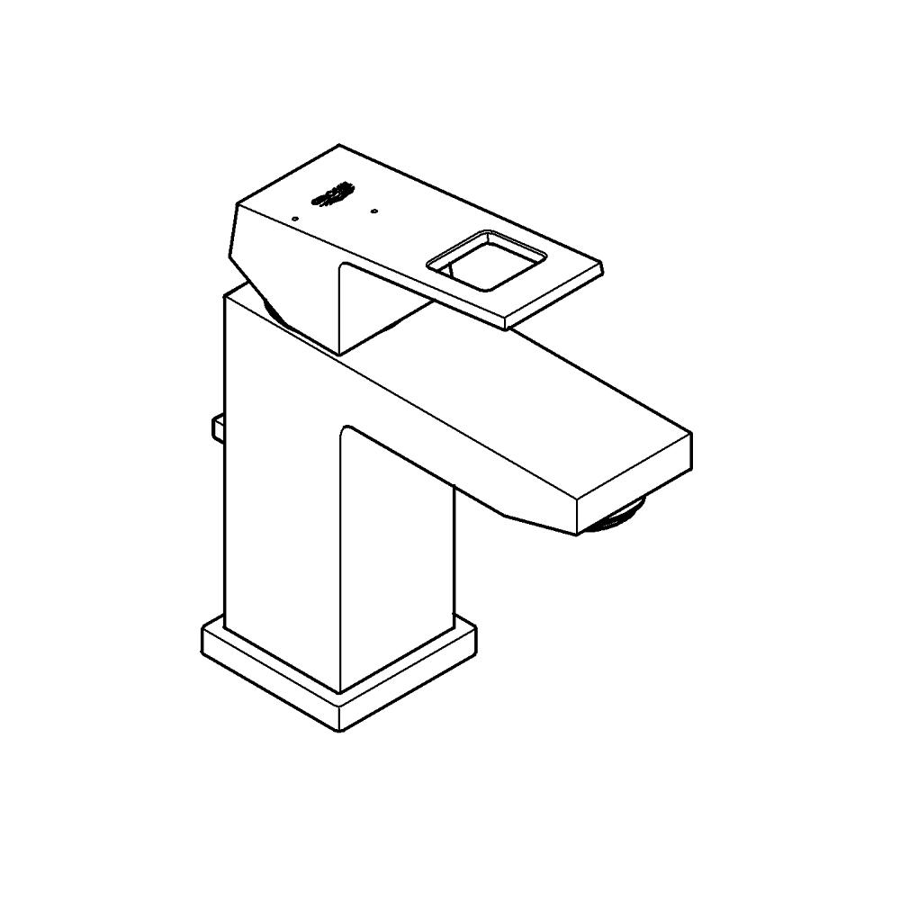 Eurocube Tek kumandalı lavabo bataryası S-Boyut teknik çizim