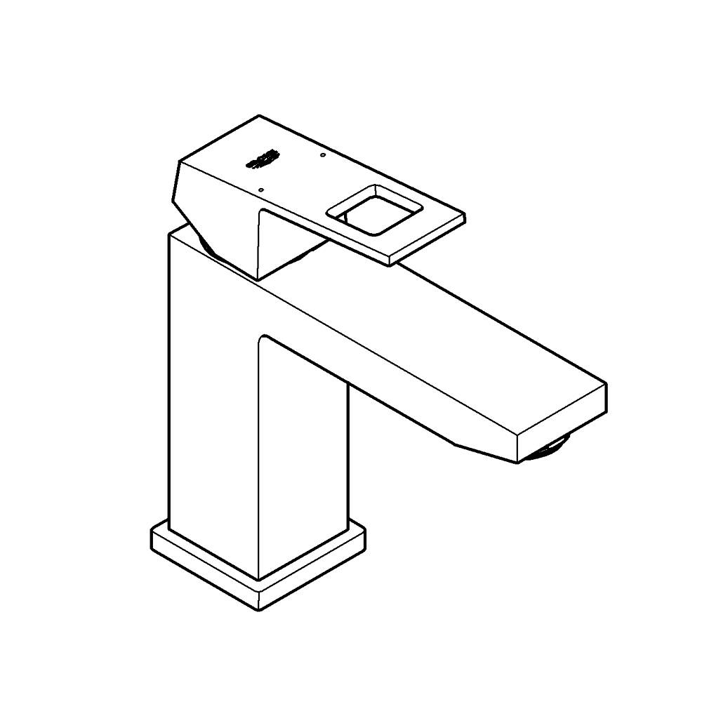 Eurocube Tek kumandalı lavabo bataryası M-Boyut teknik çizim
