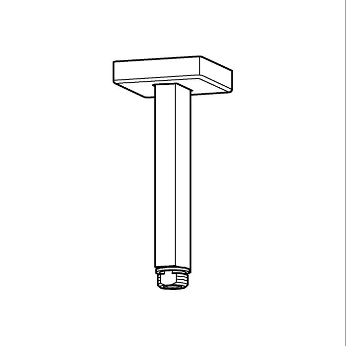 Rainshower Duş başlığı dirseği 154 mm ölçü ve teknik çizim