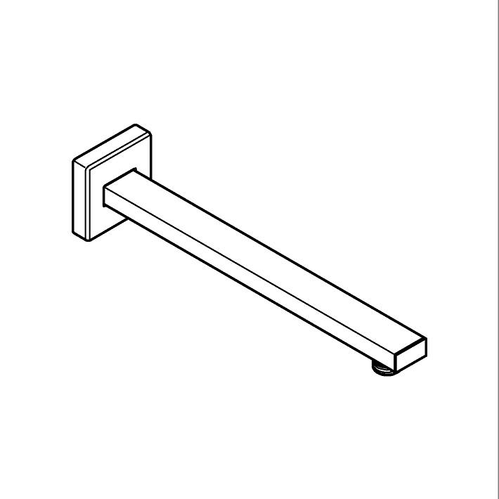 Rainshower Duş başlığı kolu 286 mm ölçü ve teknik çizim