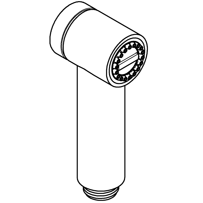 Rainshower Aqua El duşu 1 akışlı ölçü ve teknik çizim