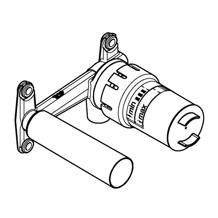 Concealed body for OHM Joystick Unterputz-Einbaukörper, 1/2