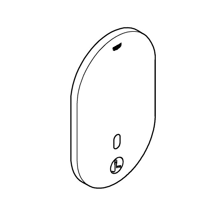 Eurosmart Cosmopolitan E Bluetooth Infra-red electronic for concealed shower thermostat ölçü ve teknik çizim