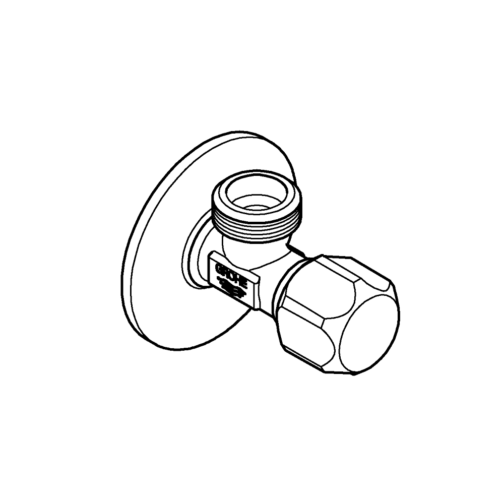 Angle Valves Ara musluk 1/2" teknik çizim