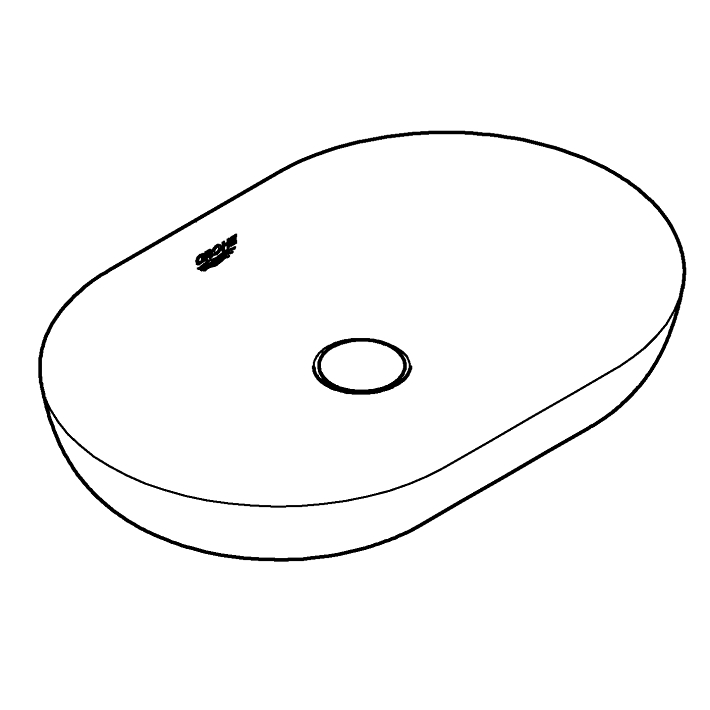 Essence Vessel basin 60 ölçü ve teknik çizim