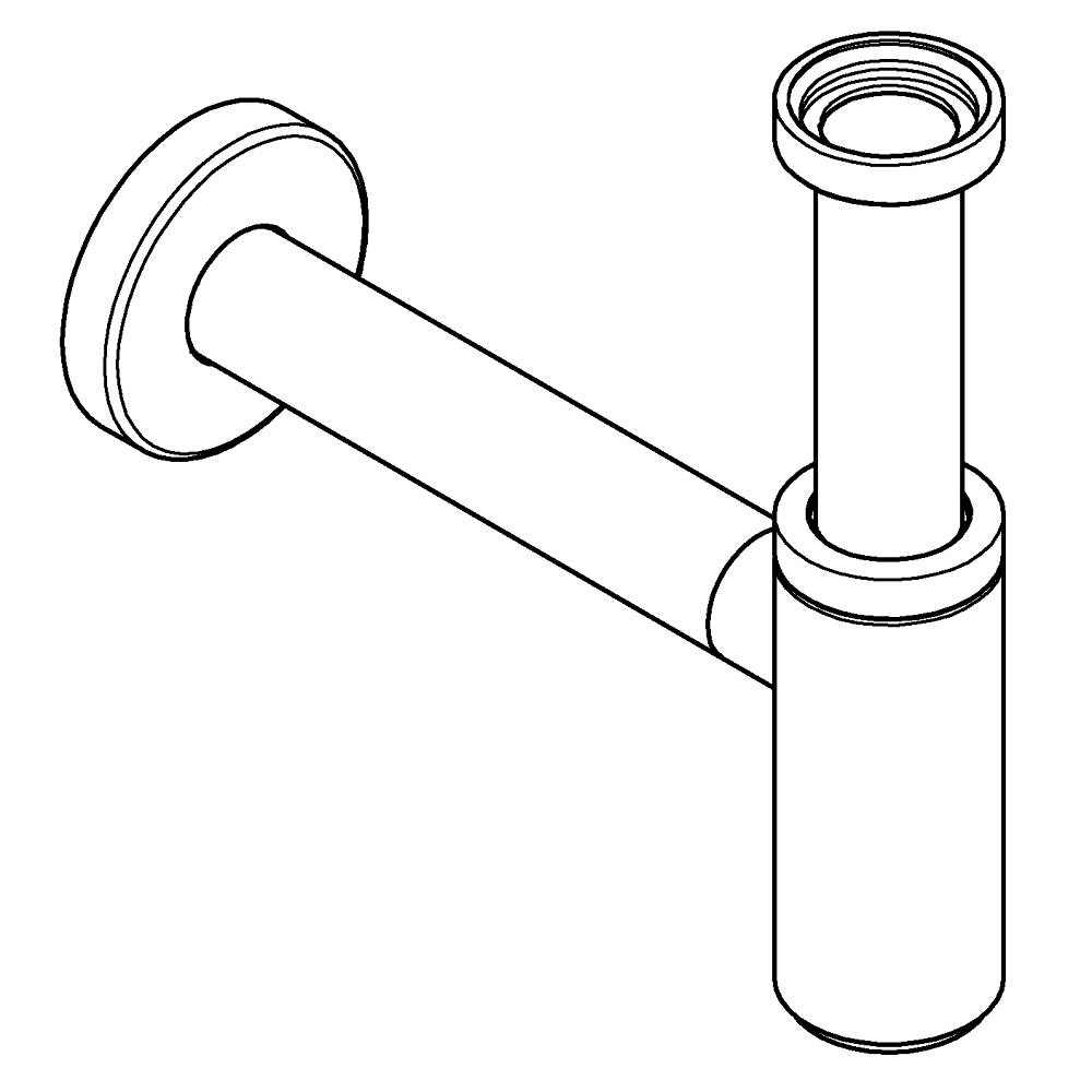 Sifon 1 1/4" teknik çizim