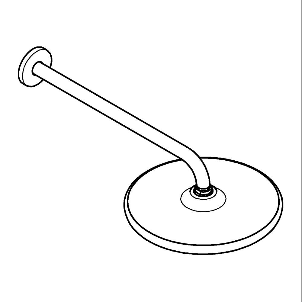 Tepe duşu seti 380 mm, 1 jetli teknik çizim