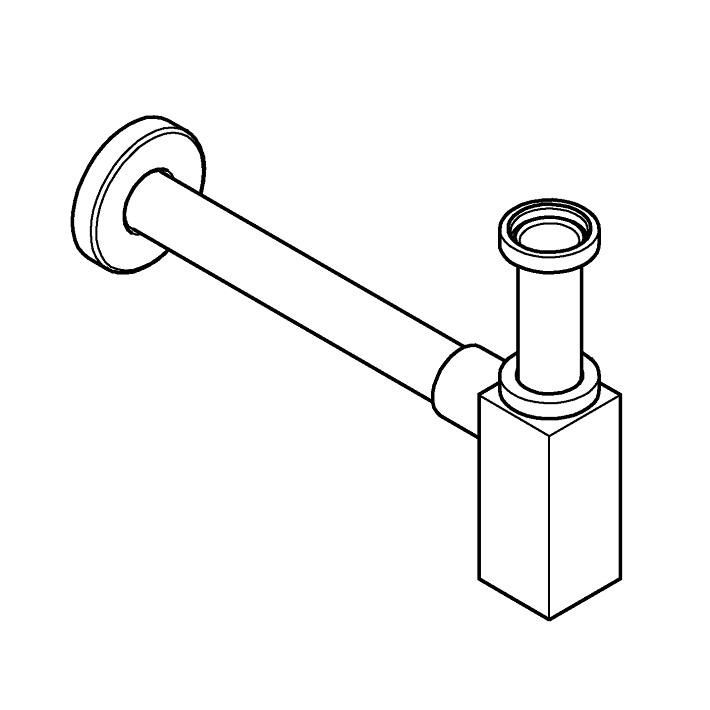 No Collection - GROHE Sifon ölçü ve teknik çizim
