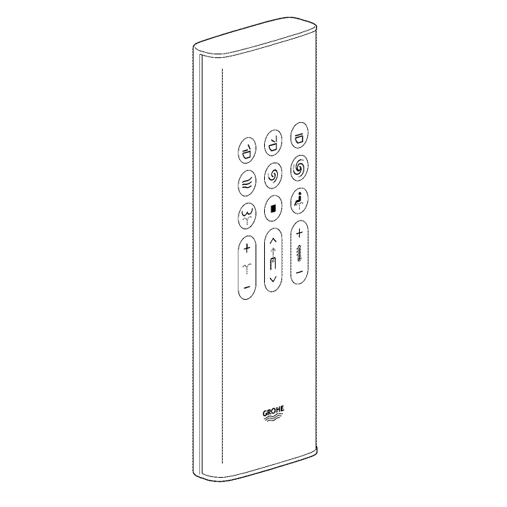 GROHE Sensia Arena Kumanda ölçü ve teknik çizim