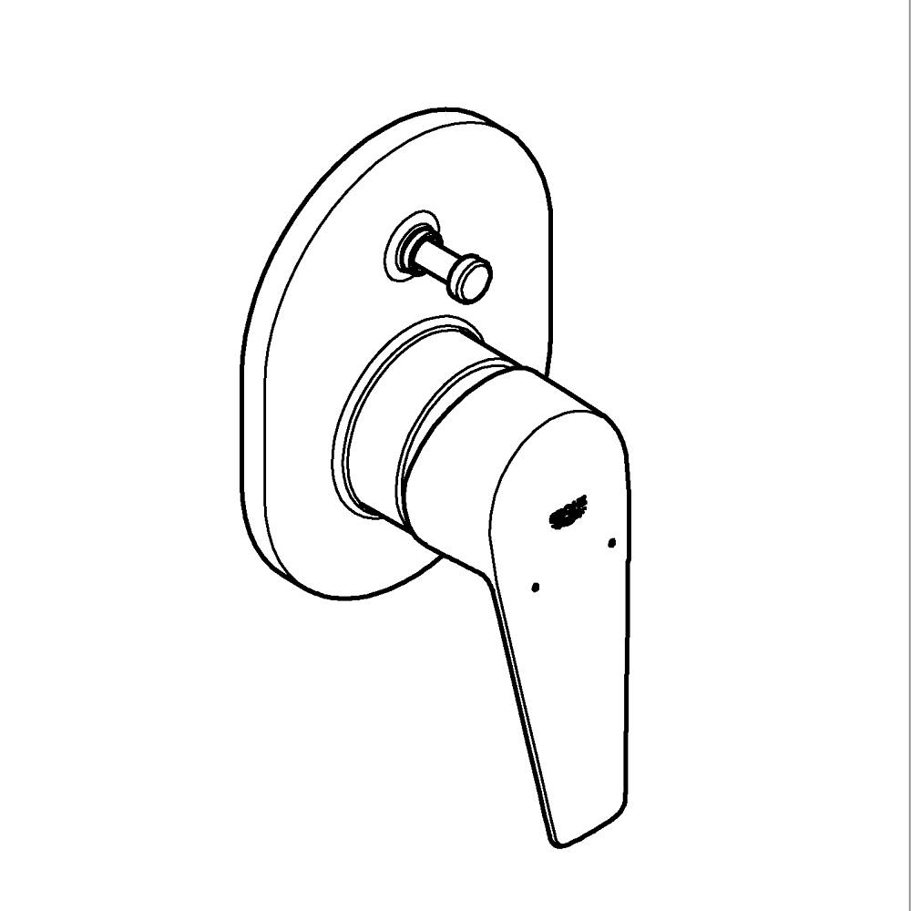 Tek kumandalı banyo bataryası teknik çizim