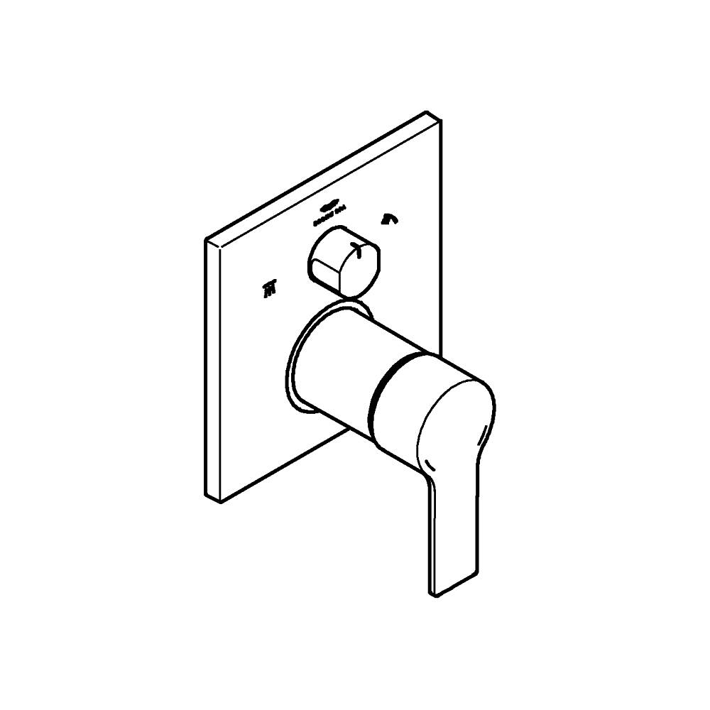 Tek kumandalı 3 yönlü banyo bataryası teknik çizim